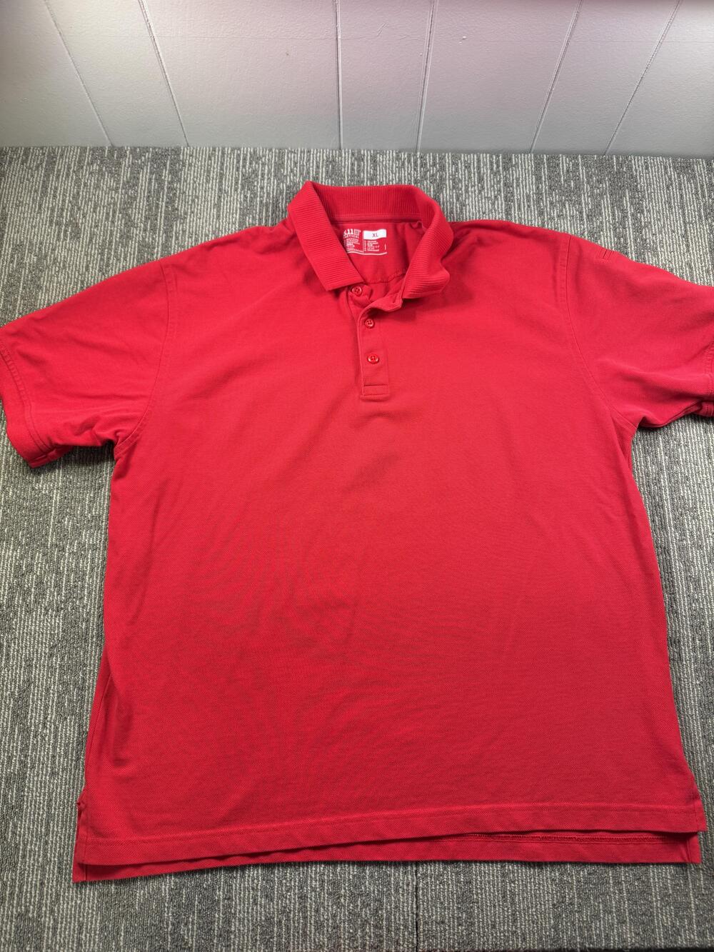 5.11 Tactical Polo Shirt Mens XL Red Tactical Short Sleeve Uniform Casual Knit